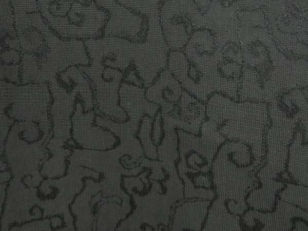 Photo5: 5507T01z210 Vintage Japanese Kimono Silk See through HAORI  Black (5)