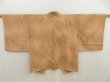 Photo1: 5507T02z440 Vintage Japanese Kimono Silk HAORI Stream Light brown (1)