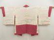 Photo6: 5507T04z490 Vintage Japanese Kimono Silk SHIBORI HAORI Flower Wine red (6)
