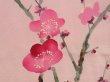 Photo6: 5507T05z550 Vintage Japanese Kimono Silk HAORI Plum blossom Pink (6)