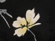 Photo4: 5507T06z390 Vintage Japanese Kimono Silk DOCHUGI Flower Black (4)