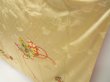 Photo4: 5507T12z1180 Vintage Japanese Kimono Silk FURISODE Makimono Straw yellow (4)
