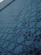 Photo5: 3K01z80  Japanese Kimono Crepe Silk  FABRIC Flowers Dark cyan blue 41.7x14.2 (5)