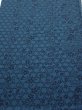 Photo1: 3K02z80  Japanese Kimono Crepe Silk  FABRIC Flowers Dark cyan blue 41.3x14.2 (1)