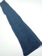 Photo5: 3K07z60  Japanese Kimono Crepe Silk  FABRIC Flowers Dark cyan blue 59.4x7.5 (5)