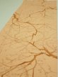 Photo3: 3K04z80  Japanese Kimono Silk  FABRIC Branch Yellow-Orange 64.2x14.4 (3)