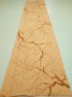 Photo5: 3K05z80  Japanese Kimono Silk  FABRIC Branch Yellow-Orange 63.8x14.4 (5)