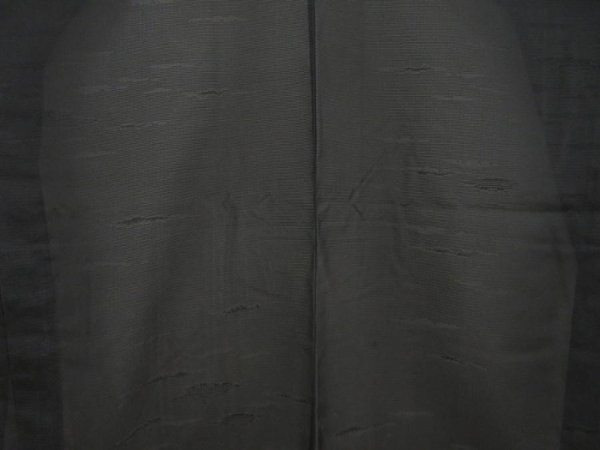 Photo6: 5509T01z240 Vintage Japanese Kimono Silk See through HAORI  Black (6)