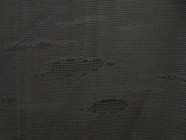 Photo7: 5509T01z240 Vintage Japanese Kimono Silk See through HAORI  Black (7)