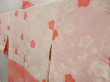 Photo7: 5509T02z400 Vintage Japanese Kimono Silk SHIBORI HAORI Mountain Coral pink (7)