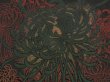 Photo4: 5509T03z760 Vintage Japanese Kimono Silk HAORI Chrysanthemum Black (4)