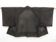 Photo1: 5509T05z270 Vintage Japanese Kimono Silk See through HAORI Wisteria Black (1)