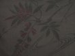 Photo4: 5509T05z270 Vintage Japanese Kimono Silk See through HAORI Wisteria Black (4)