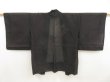 Photo5: 5509T05z270 Vintage Japanese Kimono Silk See through HAORI Wisteria Black (5)