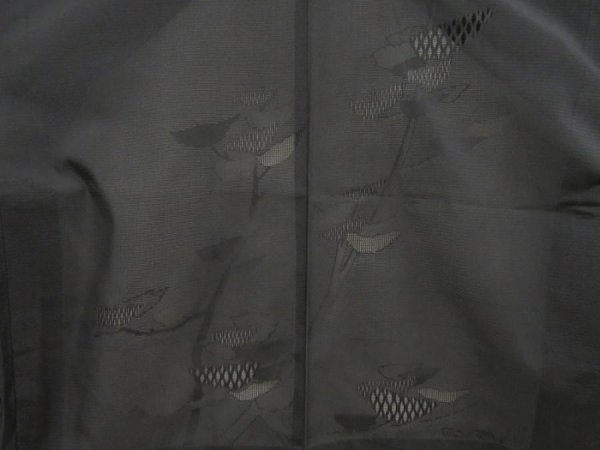Photo5: 5509T07z240 Vintage Japanese Kimono Silk See through HAORI Tree Black (5)