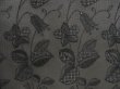 Photo6: 5509T09z210 Vintage Japanese Kimono Silk See through HAORI Flower Black (6)