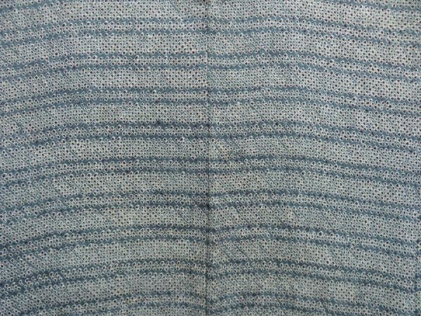 Photo3: 5510T01z450 Vintage Japanese Kimono Silk SHIBORI HAORI  Blue-Gray (3)