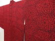 Photo2: 5510T02z440 Vintage Japanese Kimono Silk HAORI Chrysanthemum Dark red (2)