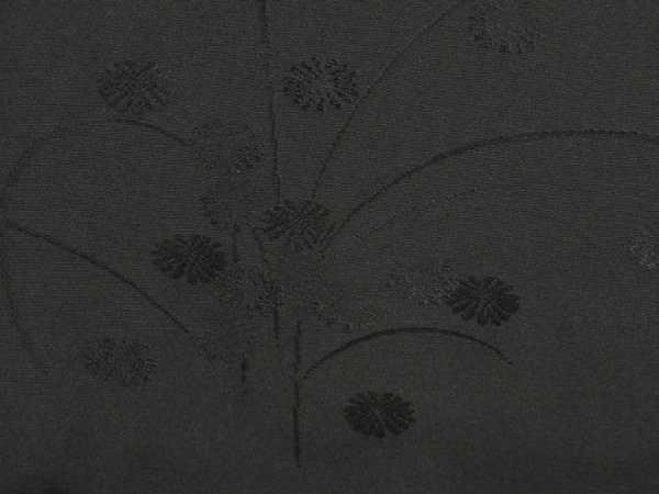 Photo4: 5510T03z580 Vintage Japanese Kimono Silk HAORI Flower Black (4)