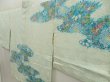 Photo2: 5510T04z550 Vintage Japanese Kimono Silk SHIBORI HAORI Flower Soft green (2)