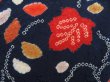Photo5: 5510T05z610 Vintage Japanese Kimono Silk HAORI Maple Dark navy (5)