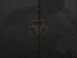 Photo5: 5510T06z530 Vintage Japanese Kimono Silk HAORI Peony Black (5)