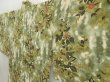 Photo2: 5510T07z610 Vintage Japanese Kimono Silk HAORI Flowers Olive green (2)