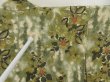 Photo6: 5510T07z610 Vintage Japanese Kimono Silk HAORI Flowers Olive green (6)