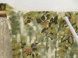 Photo8: 5510T07z610 Vintage Japanese Kimono Silk HAORI Flowers Olive green (8)