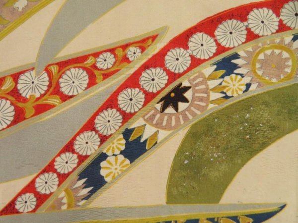 Photo4: 5510T08z530 Antique Japanese Kimono Silk HAORI  Light peach (4)