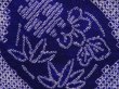 Photo4: 5510T09z410 Vintage Japanese Kimono Silk SHIBORI HAORI Flowers Dark lavender (4)