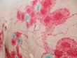 Photo2: 5511T01z890 Vintage Japanese Kimono Silk SHIBORI FURISODE Flower Red-Pink (2)