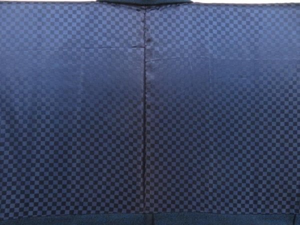 Photo6: 5511T10z690 Vintage Japanese Kimono Wool Men's HAORI  Navy (6)