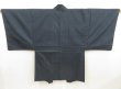 Photo1: 5511T11z530 Vintage Japanese Kimono Silk Men's OSHIMA HAORI Pine Navy-Gray (1)