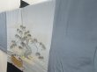 Photo5: 5511T11z530 Vintage Japanese Kimono Silk Men's OSHIMA HAORI Pine Navy-Gray (5)