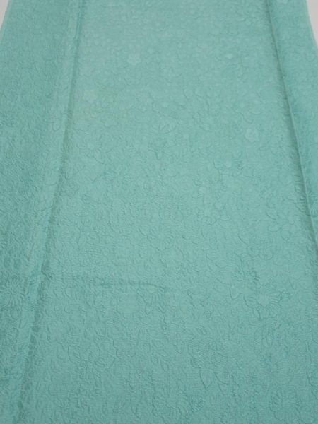 Photo1: 3C04z90  Japanese Kimono Silk  FABRIC Tsujigahana Blue-Green 70.1x14.4 (1)