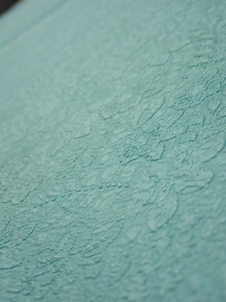 Photo4: 3C04z90  Japanese Kimono Silk  FABRIC Tsujigahana Blue-Green 70.1x14.4 (4)