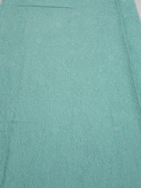 Photo1: 3C05z90  Japanese Kimono Silk  FABRIC Tsujigahana Blue-Green 67.7x14.4 (1)