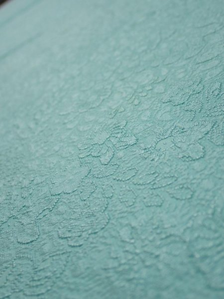 Photo4: 3C05z90  Japanese Kimono Silk  FABRIC Tsujigahana Blue-Green 67.7x14.4 (4)