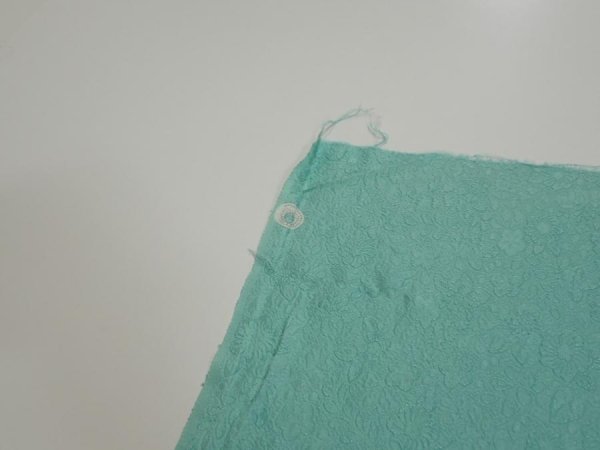 Photo6: 3C05z90  Japanese Kimono Silk  FABRIC Tsujigahana Blue-Green 67.7x14.4 (6)