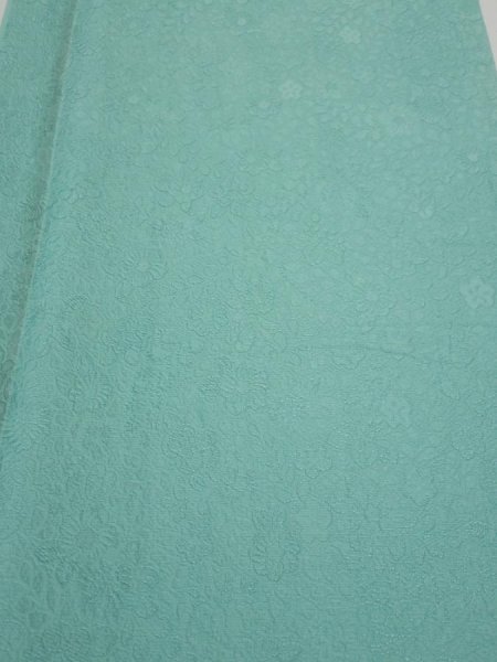 Photo1: 3C06z90  Japanese Kimono Silk  FABRIC Tsujigahana Blue-Green 67.7x14.6 (1)