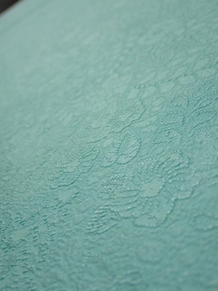 Photo4: 3C06z90  Japanese Kimono Silk  FABRIC Tsujigahana Blue-Green 67.7x14.6 (4)