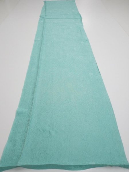 Photo5: 3C06z90  Japanese Kimono Silk  FABRIC Tsujigahana Blue-Green 67.7x14.6 (5)