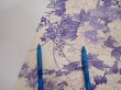 Photo6: 3C03z90  Japanese Kimono Silk  FABRIC Flowers Off-white 67.7x14.6 (6)