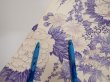 Photo8: 3C03z90  Japanese Kimono Silk  FABRIC Flowers Off-white 67.7x14.6 (8)
