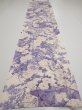 Photo5: 3C04z90  Japanese Kimono Silk  FABRIC Flowers Off-white 68.9x14.6 (5)