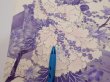 Photo6: 3C04z90  Japanese Kimono Silk  FABRIC Flowers Off-white 68.9x14.6 (6)