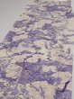 Photo3: 3C05z90  Japanese Kimono Silk  FABRIC Flowers Off-white 67.7x14.6 (3)