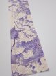 Photo2: 3C06z40  Japanese Kimono Silk  FABRIC Flowers Off-white 56.7x7.7 (2)
