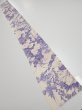 Photo5: 3C07z40  Japanese Kimono Silk  FABRIC Flowers Off-white 68.5x6.7 (5)